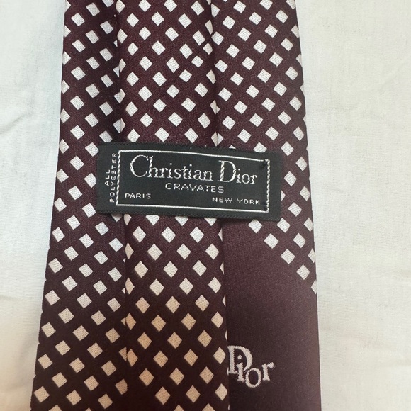 NWOT Vintage Christian Dior Cravates all polyester Paris New York Neck tie - Picture 3 of 3